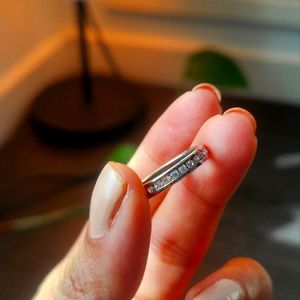 Thin Diamond Studded Ring